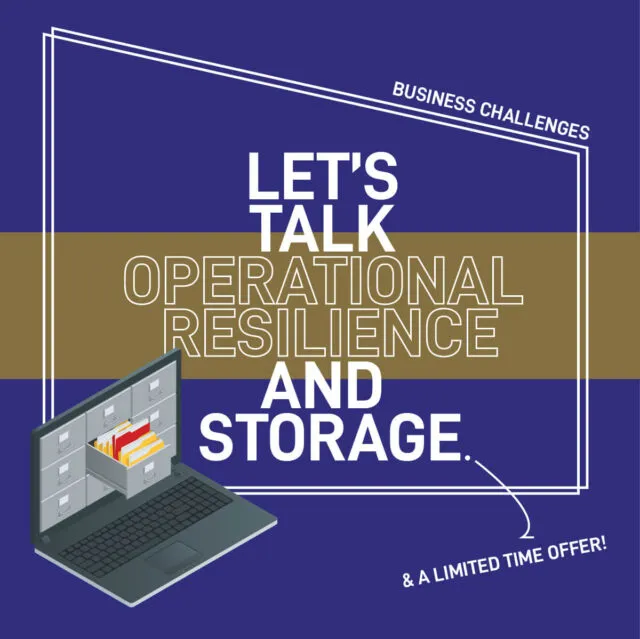 Operational Resilience can be achieved with storage.